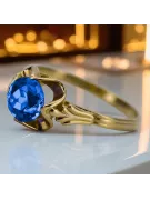 Anillo Vintage Zafiro Oro amarillo de 14 quilates vrc023y